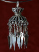 Antiek zilveren  fantasie hanger uit noord Thailand