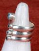Zilveren ring met vier blauwe topaasstenen