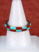 Ring met ingelegde turkoois en jaspis 925
