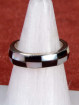 Ring met ingelegde Onyx en parelmoer 925