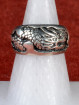 Ring met gegraveerde draak 925