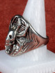 Biker Skull Ring met Schedel en spin
