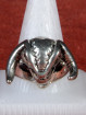Biker Demon Skull Ring met hoorns