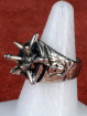 Biker Skull Ring met spikes en doodshoofden