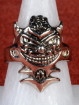 Biker Ring met Japans Demon Hannya Masker.