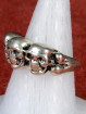 Biker Skull Ring met drie doodshoofden