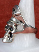 Biker Skull ring met doodshoofd en SS visor cap