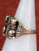Biker Skull Ring met vier doodshoofden en een kruis