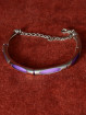 Edelstalen armband met paarse accenten
