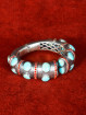 Sterling zilveren armband met turkoois en rode spinel