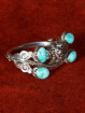 Sterling zilveren armband met turquoise en drakenmotief