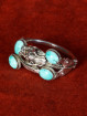 Sterling zilveren armband met turquoise en drakenmotief