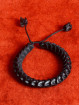Slangenwervel Armband zwart