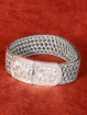 Zilveren armband met bloemmotief 