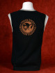 Muay Thai tanktop "Wai Khruh" van Human Fighting, Anusha Saisuk design, zwart