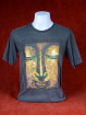 T-Shirt met hoofd van Boeddha grijs