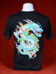 T-Shirt met afbeelding van blauwe Chinese draak