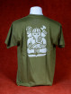 T-Shirt met afbeelding van Ganesha en Om - Legergroen
