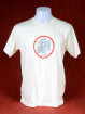 T-Shirt met afbeelding van Ganesha en Om - Creme