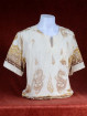 Tropenshirt zonder kraag en met draken print beige