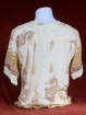 Tropenshirt zonder kraag en met draken print beige