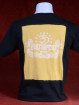 Modern T-shirt met Ganesha zwart-geel patchwork. M