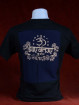 Modern T-shirt met Ganesha zwart-d.blauw patchwork. M