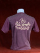 Modern T-shirt met Ganesha paars-zwart patchwork. L