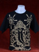 Modern T-shirt met Ganesha zwart