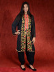 Salwar kameez, Indiase jurk of Punjabi dress zwart-rood-oranje
