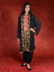 Salwar kameez, Indiase jurk of Punjabi dress rood-zwart-flower