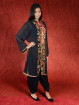Salwar kameez, Indiase jurk of Punjabi dress rood-zwart-flower
