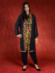 Salwar kameez, Indiase jurk of Punjabi dress zwart flowerfield