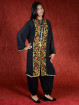 Salwar kameez, Indiase jurk of Punjabi dress zwart flowercord