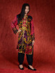 Salwar kameez, Indiase jurk of Punjabi dress zwart big flower