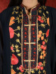 Salwar kameez, Indiase jurk of Punjabi dress zwart flowers