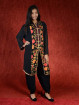 Salwar kameez, Indiase jurk of Punjabi dress zwart flowers