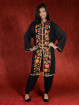 Salwar kameez, Indiase jurk of Punjabi dress zwart flowers