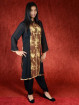 Salwar kameez, Indiase jurk of Punjabi dress zwart-bruin