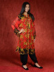 Salwar kameez, Indiase jurk of Punjabi dress rood zwart goud