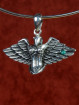 Zilveren hanger Angel wings (Engelenvleugel) met turkoois