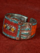 Armband Tibet met turkoois, agaat en bamboekoraal