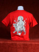 T-Shirt met Durga op heilige tijgerin rood