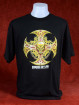 T-Shirt met afbeelding van doodskop op keltisch kruis