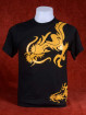 T-Shirt met twee gouden Chinese Draken M
