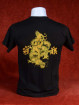 Mooi T-Shirt met afbeelding van Chinese draak met panther goud