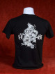 Mooi T-Shirt met afbeelding van Chinese draak met panther zilver