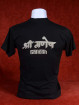 T-Shirt met afbeelding van Ganesha op lotus zwart