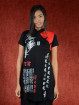 Shirt Bamboe script zwart-rood