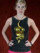 Tanktop met draak in goudprint 2
